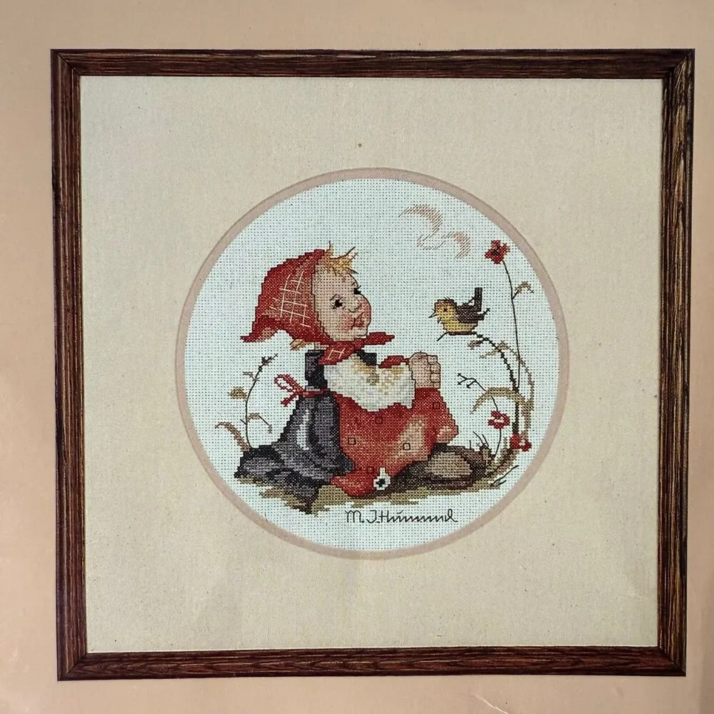 Hummel Stitchery Bundle Peasant Boy CANVAS #0233 & Carefree Days Leaflet *READ*